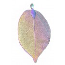 Electroplated  Natural Leaf Pendant