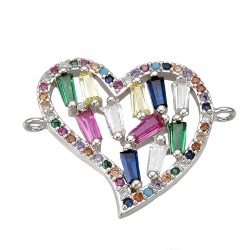 Heart Cubic Zirconia Link