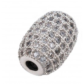  Oval Cubic Zirconia Bead