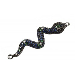Snake Micro Pave Cubic Zirconia Link