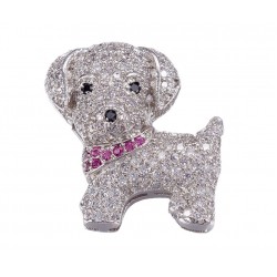 Dog Cubic Zirconia Pendant