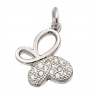 Butterfly Cubic Zirconia Charm Pendant