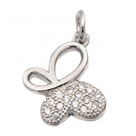 Butterfly Cubic Zirconia Charm Pendant